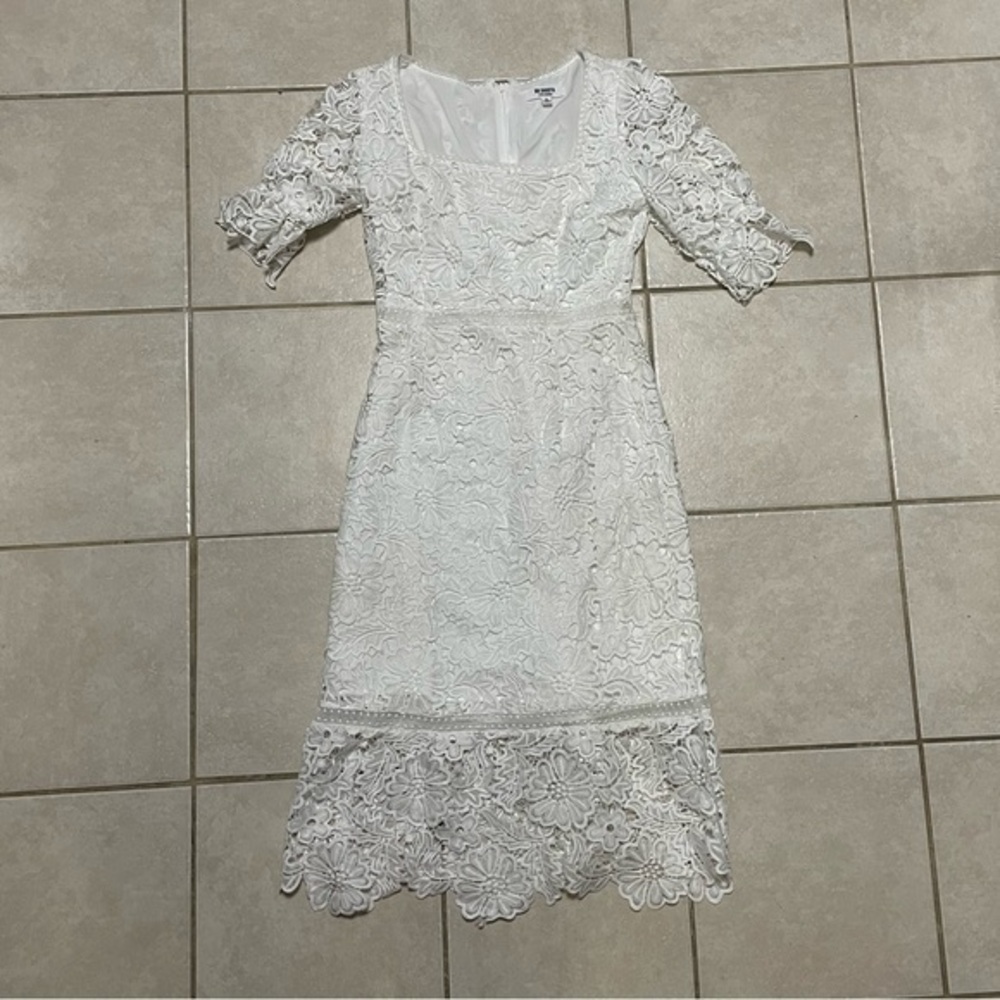 BB Dakota by Steve Madden  Did It My Way white lace square neck Dress